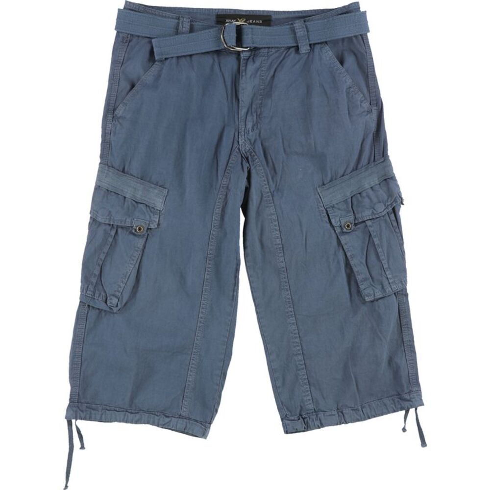 XRAY Mens Belted 18" Long Casual Cargo Shorts, NWT
